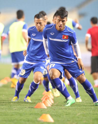 Chơi tốt trong màu áo Than Quảng Ninh, tiền đạo Mạc Hồng Quân nhiều khả năng sẽ được gọi lên tuyển U23 Việt Nam Ảnh: QUANG LIÊM