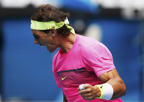 Khoảnh khắc vui mừng hiếm hoi của Nadal trong trận tứ kết