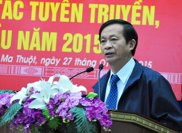 Phó Chủ tịch UBND tỉnh Dak Lak Đinh Văn Khiết thông tin về Lễ hội cà phê Buôn Ma Thuột lần thứ V - năm 2015