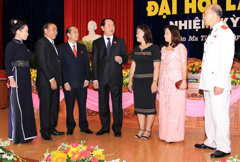 Đại tướng Trần Đại Quang và các đại biểu tại Đại hội
