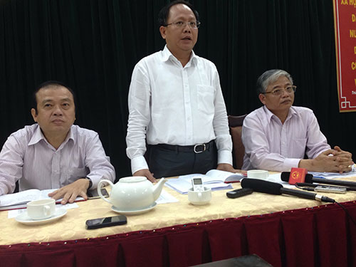 Ông Tất Thành Cang, Phó Chủ tịch UBND TP, phát biểu tại buổi làm việc Ảnh: NGUYỄN LUÂN