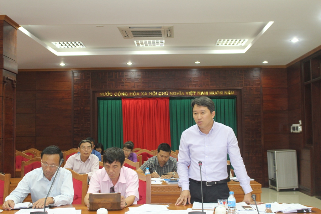 Nguyễn Hải Ninh, Ủy viên dự khuyết Trung ương Đảng, Phó Chủ tịch UBND tỉnh phát biểu tại cuộc họp