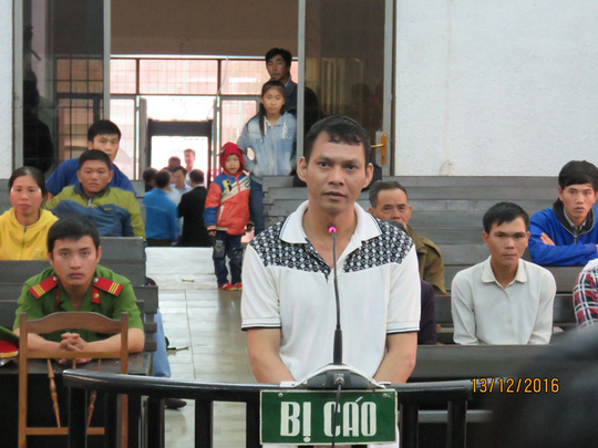 Bị cáo Nguyễn Đình Thơ tại phiên tòa sơ thẩm