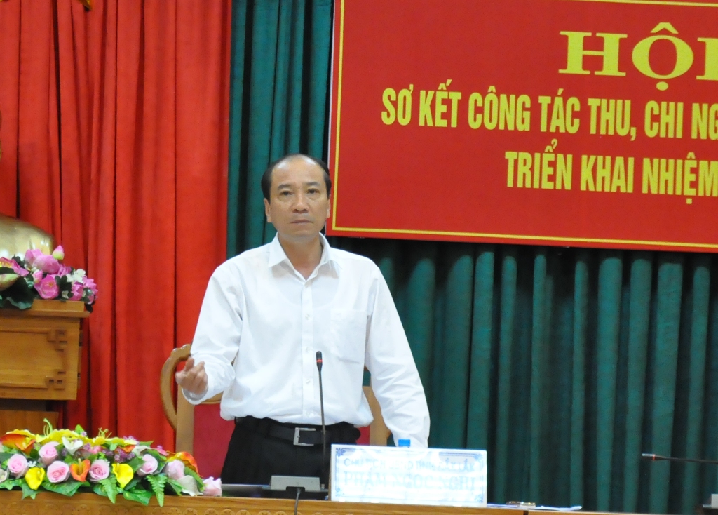 Chủ tịch UBND tỉnh Phạm Ngọc Nghị  tạiHội nghị sơ kết công tác thu - chi ngân sách Nhà nước (NSNN) 6 tháng đầu năm và triển khai nhiệm vụ 6 tháng cuối năm 2016