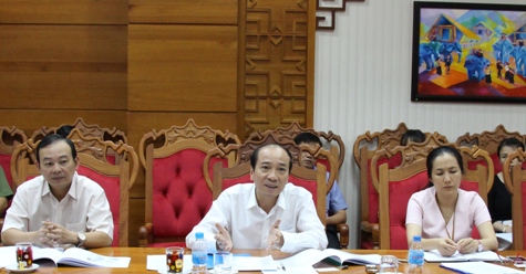 Chủ tịch UBND tỉnh Phạm Ngọc Nghị phát biểu tại buổi làm việc