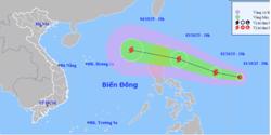 Xuất hiện áp thấp nhiệt đới, dự báo mạnh lên bão vào Biển Đông