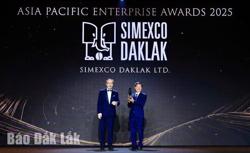 Đắk lắk có một doanh nghiệp được vinh danh “Doanh nghiệp xuất sắc châu Á – Apea 2025”