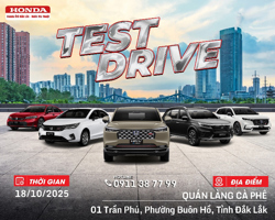 CHƯƠNG TRÌNH LÁI THỬ XE CÙNG HONDA ÔTÔ ĐẮK LẮK