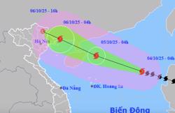 Bão số 11 Matmo có thể giật tới cấp 16, gây mưa rất to