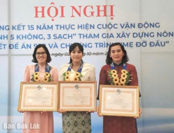 Đắk Lắk có một cá nhân tiêu biểu toàn quốc trong “Xây dựng gia đình 5 không, 3 sạch” 