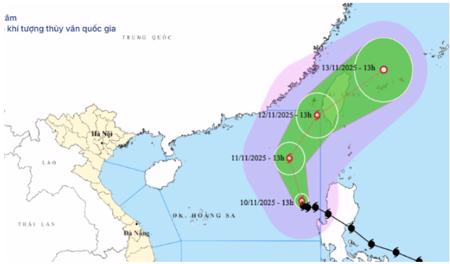 Bão Fung Wong giật cấp 16, đổi hướng di chuyển