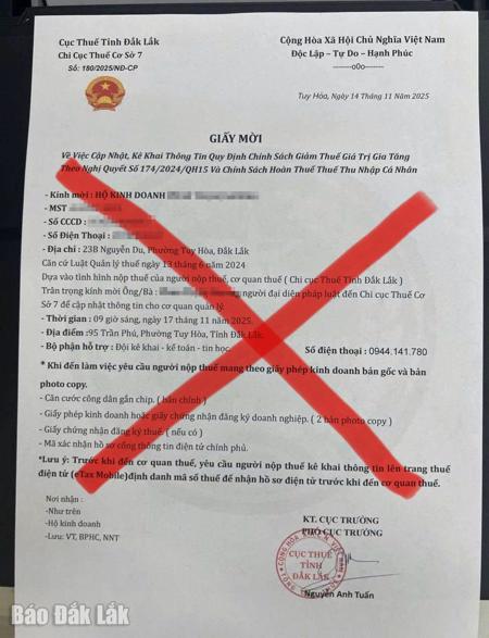 Phát hiện giấy mời giả, mạo danh cơ quan thuế