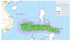 Xuất hiện áp thấp nhiệt đới giật cấp 9, dự báo mạnh lên thành bão số 15, hướng vào Nam Trung Bộ