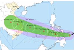 Bão Kalmaegi có thể giật tới cấp 15, hướng vào miền Trung