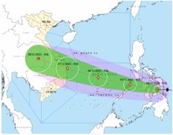Bão Kalmaegi giật cấp 16, di chuyển rất nhanh, ảnh hưởng tới miền Trung từ đêm 6-11