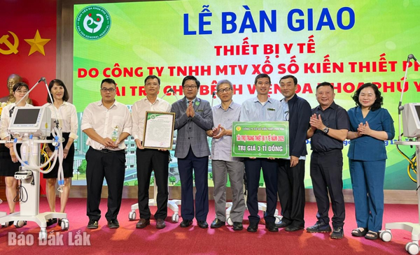 Bệnh viện Đa khoa Phú Yên được tài trợ 3 tỷ đồng để mua 5 máy thở