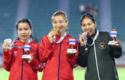 Vận động viên điền kinh Đắk Lắk Lê Thị Tuyết giành cú đúp huy chương bạc môn điền kinh SEA Games 33