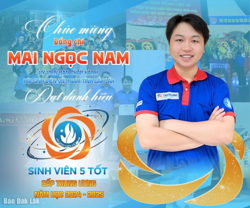 Đắk Lắk có 1 cá nhân và 5 tập thể đạt danh hiệu “Sinh viên 5 tốt” cấp Trung ương