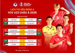 Lịch thi đấu, phát sóng U23 Việt Nam tại giải U23 châu Á 2026