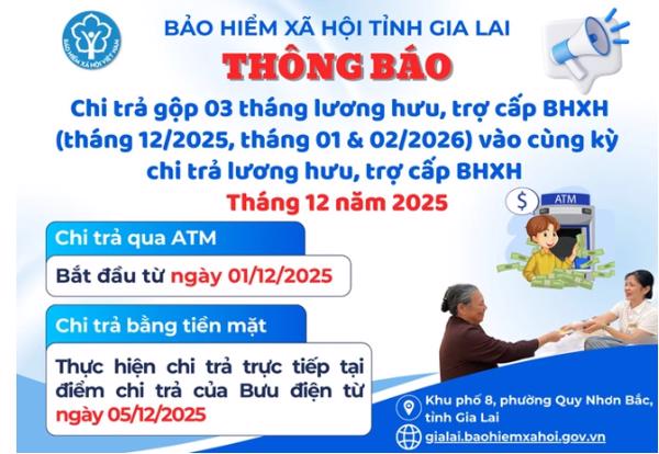 Lương hưu, trợ cấp gộp 3 tháng đang đến với người dân 4 tỉnh