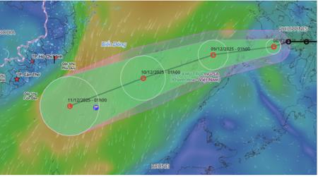 Áp thấp nhiệt đới giật cấp 8 vào Biển Đông hôm nay 8-12