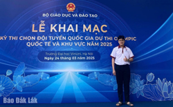 Đắk Lắk có 4 học sinh lọt vào vòng 2 chọn đội tuyển quốc gia đi thi quốc tế