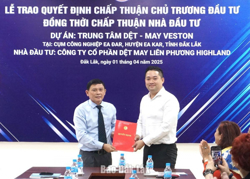 Chấp thuận chủ trương đầu tư dự án dệt may khép kín duy nhất ở khu vực Đông Nam Á