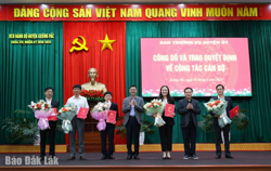 Huyện Krông Pắc: Công bố và trao quyết định về công tác cán bộ
