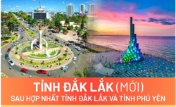 Tỉnh Đắk Lắk (mới) sau hợp nhất tỉnh Đắk Lắk và tỉnh Phú Yên