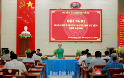 Huyện ủy Krông Năng: Thông qua phương án, đề án trình cấp có thẩm quyền về sắp xếp, kiện toàn tổ chức bộ máy các xã sau sáp nhập