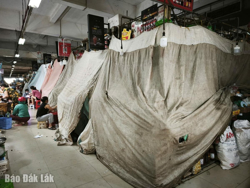 Hàng loạt gian hàng kinh doanh ở Chợ trung tâm TP. Buôn Ma Thuột bất ngờ đóng cửa