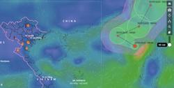 Áp thấp nhiệt đới giật cấp 8 vào Biển Đông