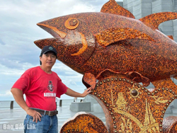 Trưng bày tác phẩm cá ngừ đại dương khổng lồ chào mừng Quốc khánh 2/9