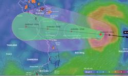 Áp thấp nhiệt đới mạnh lên thành bão Kajiki, giật cấp 15 hướng vào miền Trung