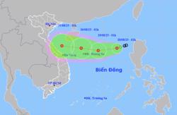 Tin mới về áp thấp nhiệt đới trên Biển Đông
