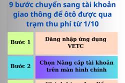 9 bước chuyển sang tài khoản giao thông trên ứng dụng VETC từ 1/10