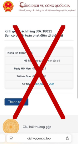 Cảnh báo thủ đoạn lừa đảo thông báo “phạt nguội”