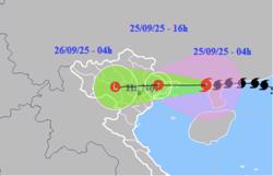Bão số 9 Ragasa giật cấp 11 đang lao nhanh vào đất liền nước ta