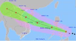 Bão Bualoi mạnh lên 3 cấp sau một ngày, đêm nay vào Biển Đông