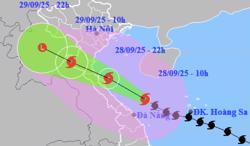 Bão số 10 Bualoi giật cấp 14, "quần thảo" từ Thanh Hóa - Bắc Hà Tĩnh trong 6-8 giờ