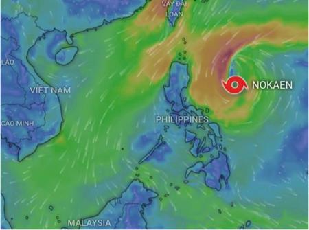 Bão Nokaen sắp đổi hướng, có ảnh hưởng tới nước ta?