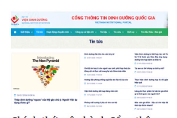 Chính thức vận hành Cổng thông tin Dinh dưỡng