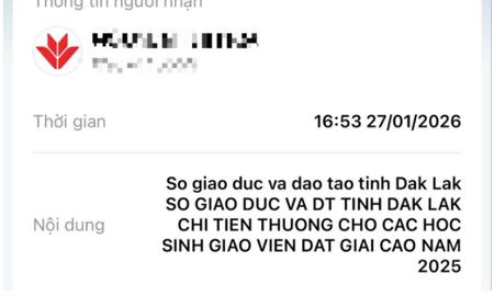 Vụ nhiều học sinh Đắk Lắk chờ tiền thưởng: Sở GD-ĐT đã chuyển tiền