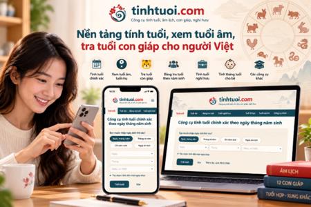 Nền tảng tính tuổi, xem tuổi âm, tra tuổi con giáp cho người Việt