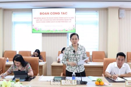 Hội đồng quản trị Ngân hàng Chính sách xã hội làm việc tại tỉnh Đắk Lắk