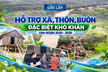 (Infographic) Đắk Lắk hỗ trợ xã, thôn, buôn đặc biệt khó khăn giai đoạn 2026 - 2030