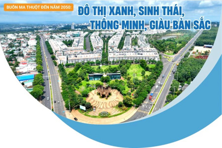 Buôn Ma Thuột đến năm 2050: Đô thị xanh, sinh thái, thông minh, giàu bản sắc