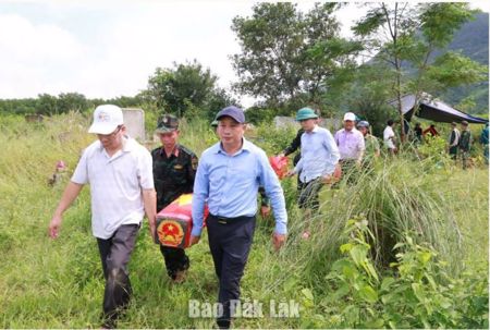Xã Hòa Mỹ quy tập một hài cốt liệt sĩ tại thôn Mỹ Thành