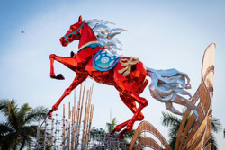 Linh vật ngựa ở Đắk Lắk nhận nhiều lời khen