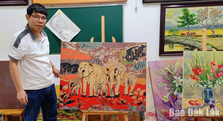 Kể chuyện buôn làng Tây Nguyên bằng sắc màu